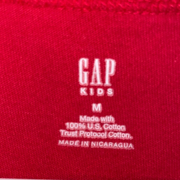 GAP Vibrant Red Graphic Long Sleeve Tee - Picture 2 of 6